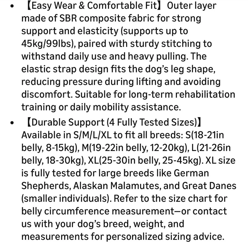 XUVIRA Black Dog Lift Harness